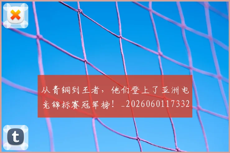 从青铜到王者，他们登上了亚洲电竞锦标赛冠军榜！_20260601173321